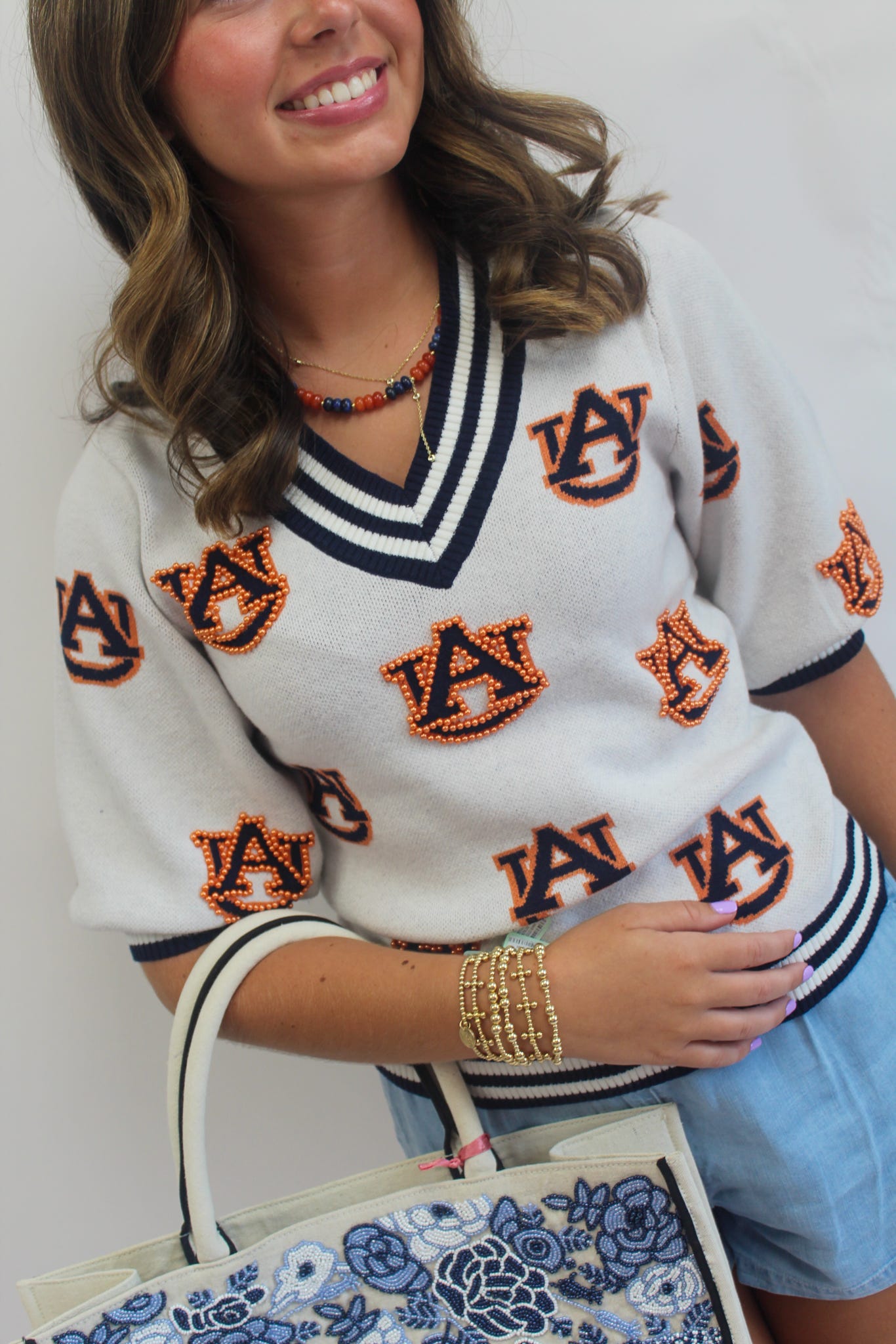 AU Small Logos Faith Sweater