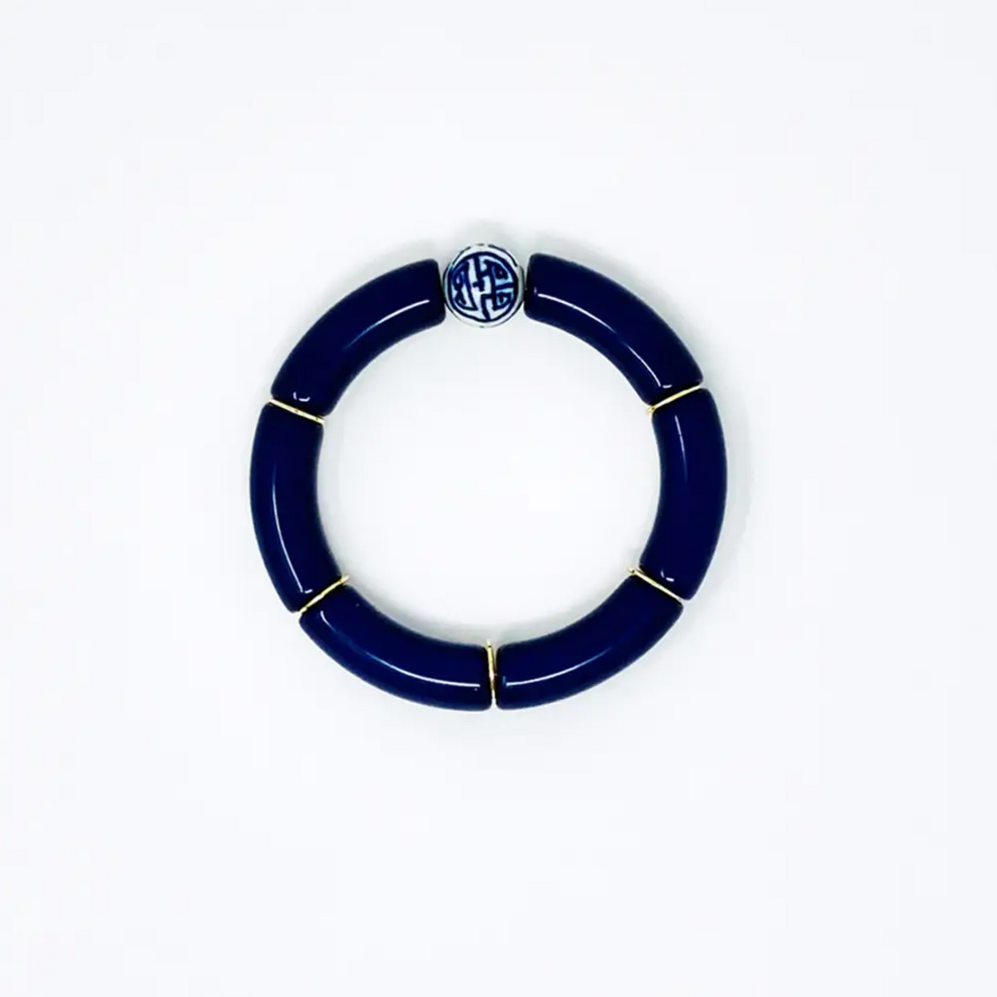 China Blue Acrylic Tube Bracelet