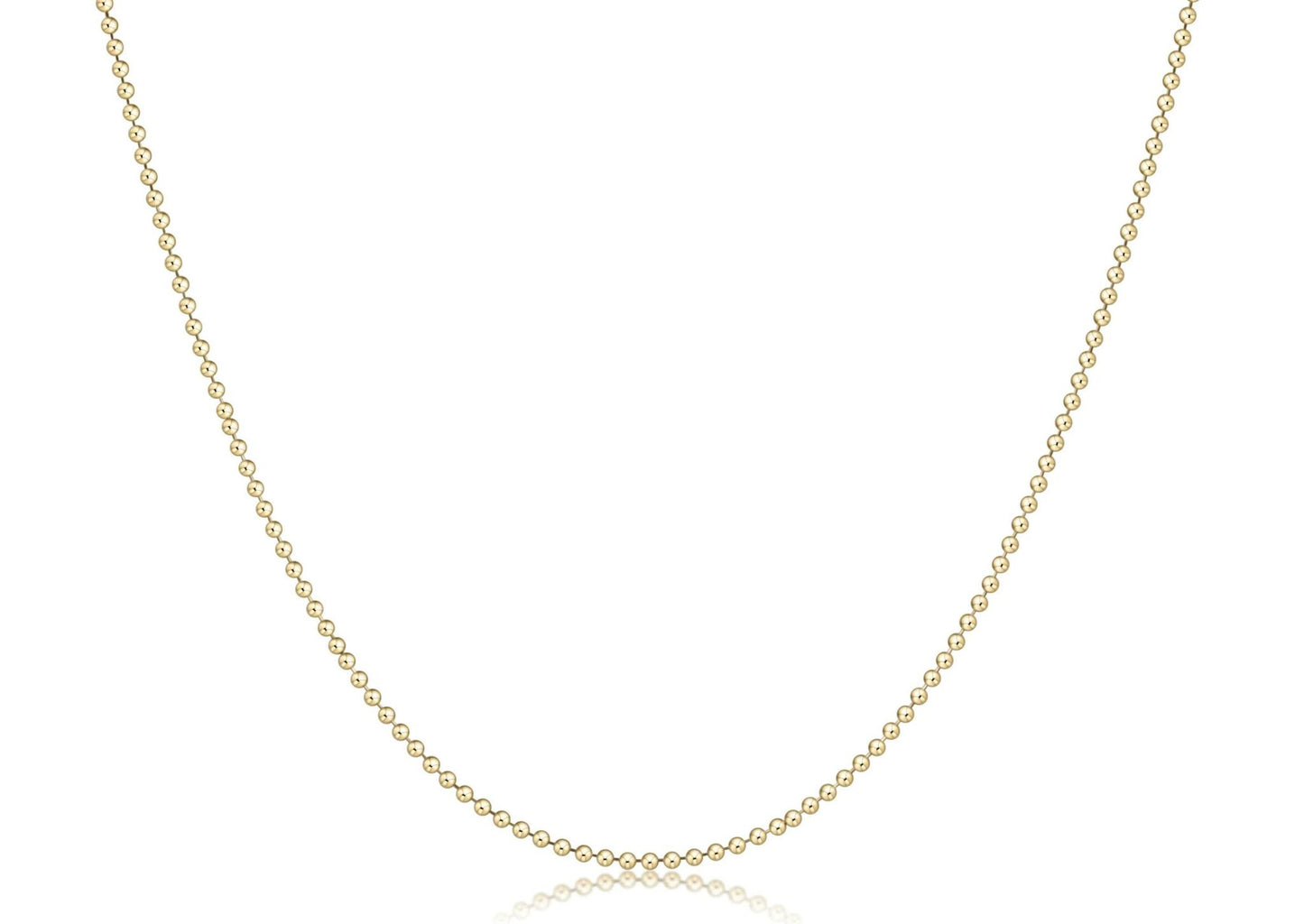 17'' Choker Classic Beaded Chain- Gold