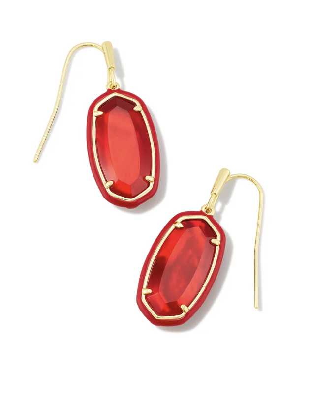 Dani Enamel Framed Drop Earring