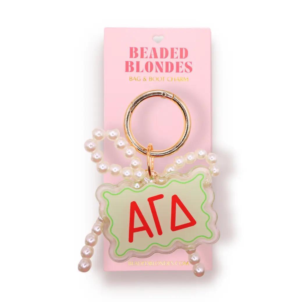 Beaded Blonde Asst Sorority Bag and Boot Charm
