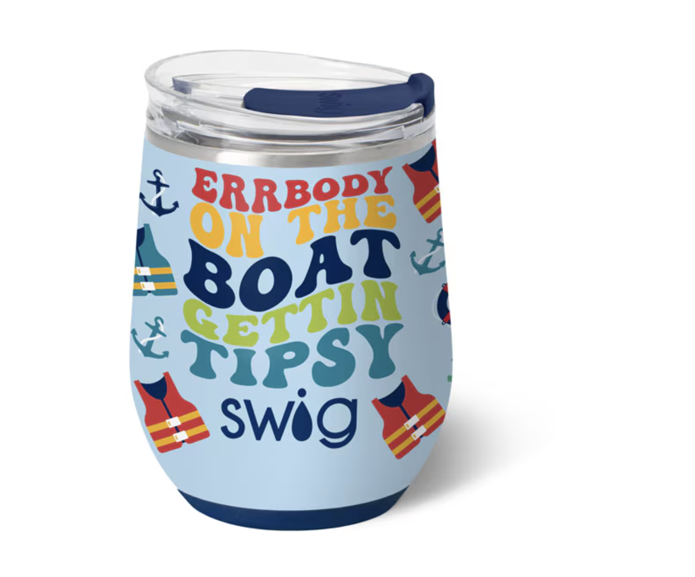 Errbody on the Boat Stemless Wine cup 12oz