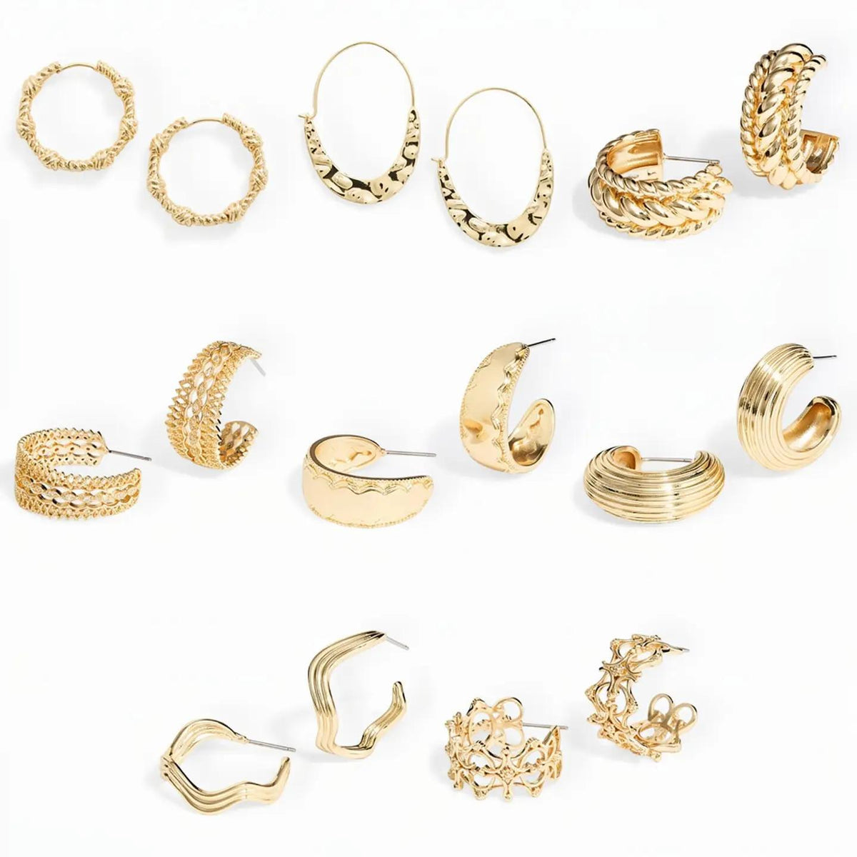Asst Vintage Hoop Earrings