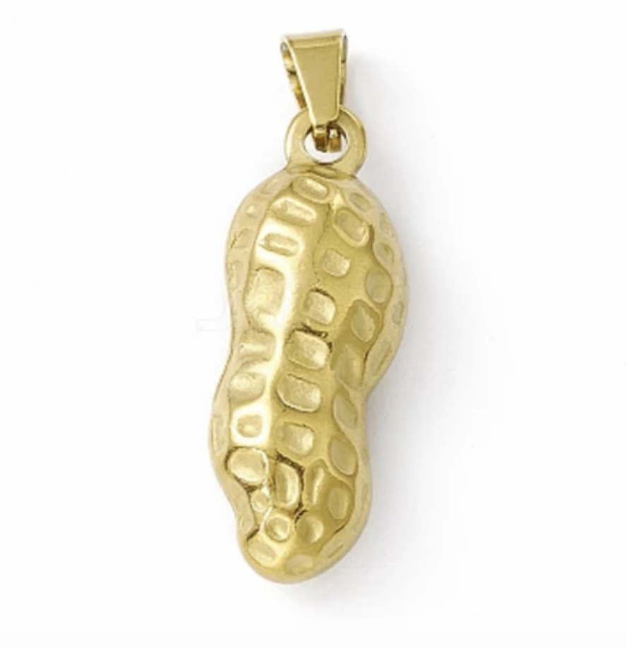 Gold Peanut Charm