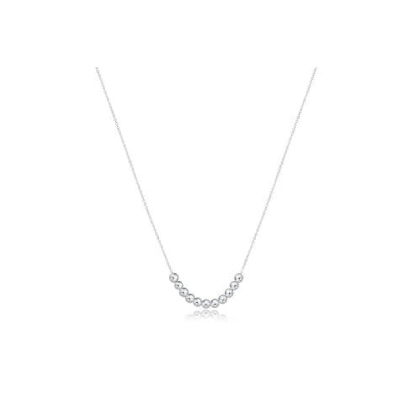 16" Necklace Sterling - Classic Beaded Bliss