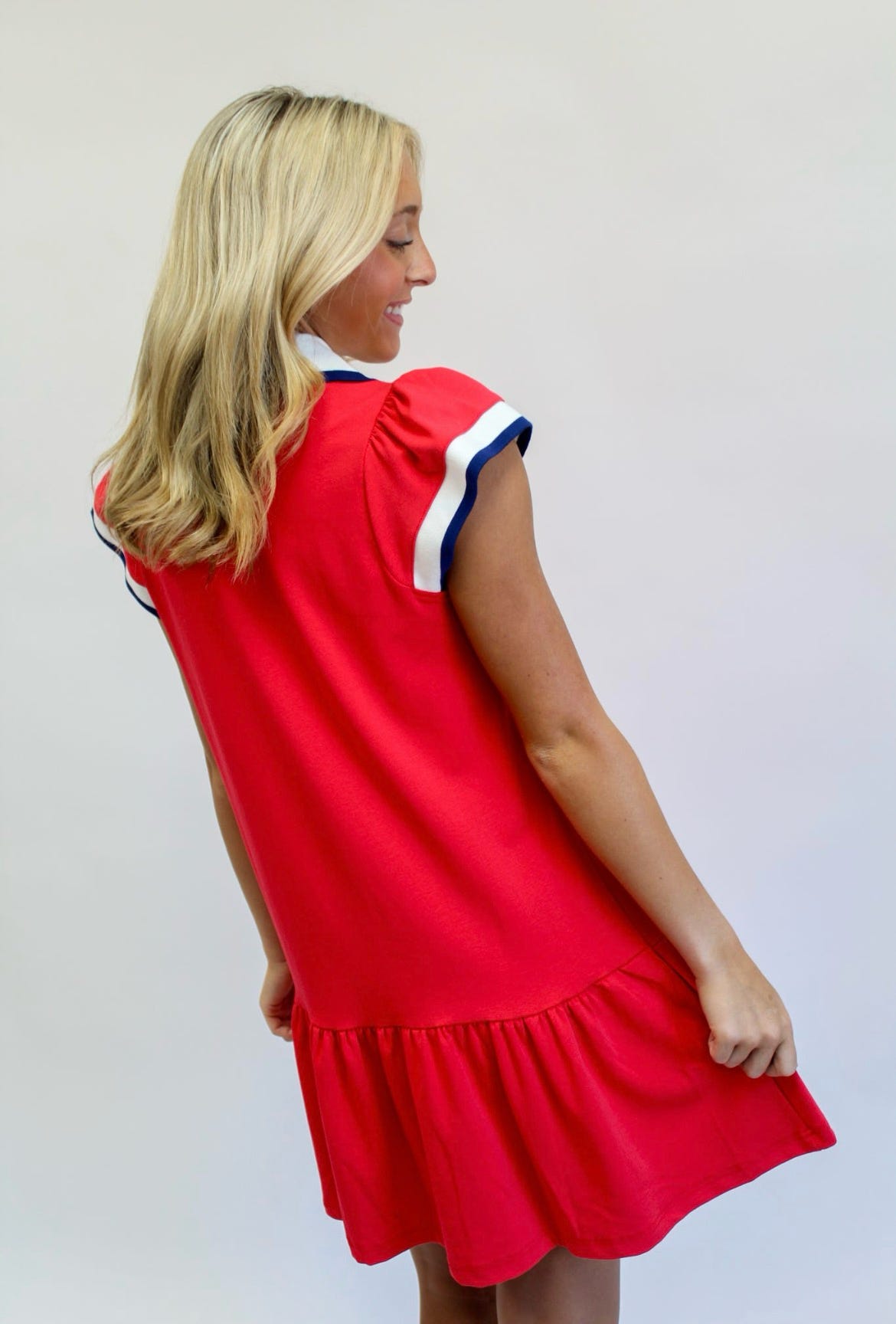 Dress Carissa Red/White