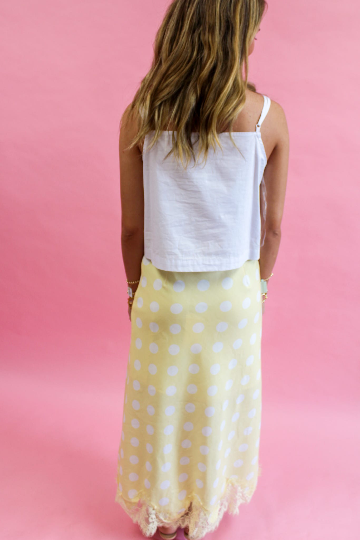 Lemon Chiffon Midi Skirt