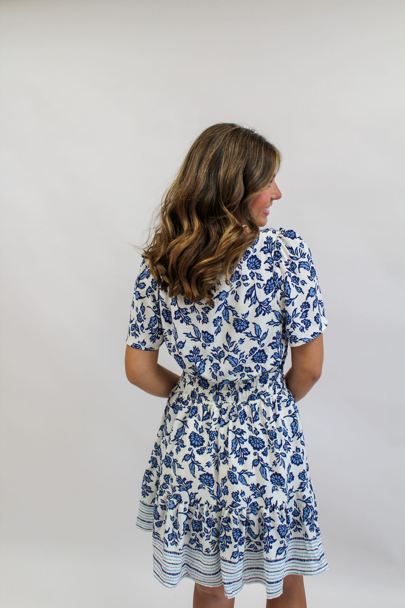 Tracey Mini Dress - Ivy Script Navy