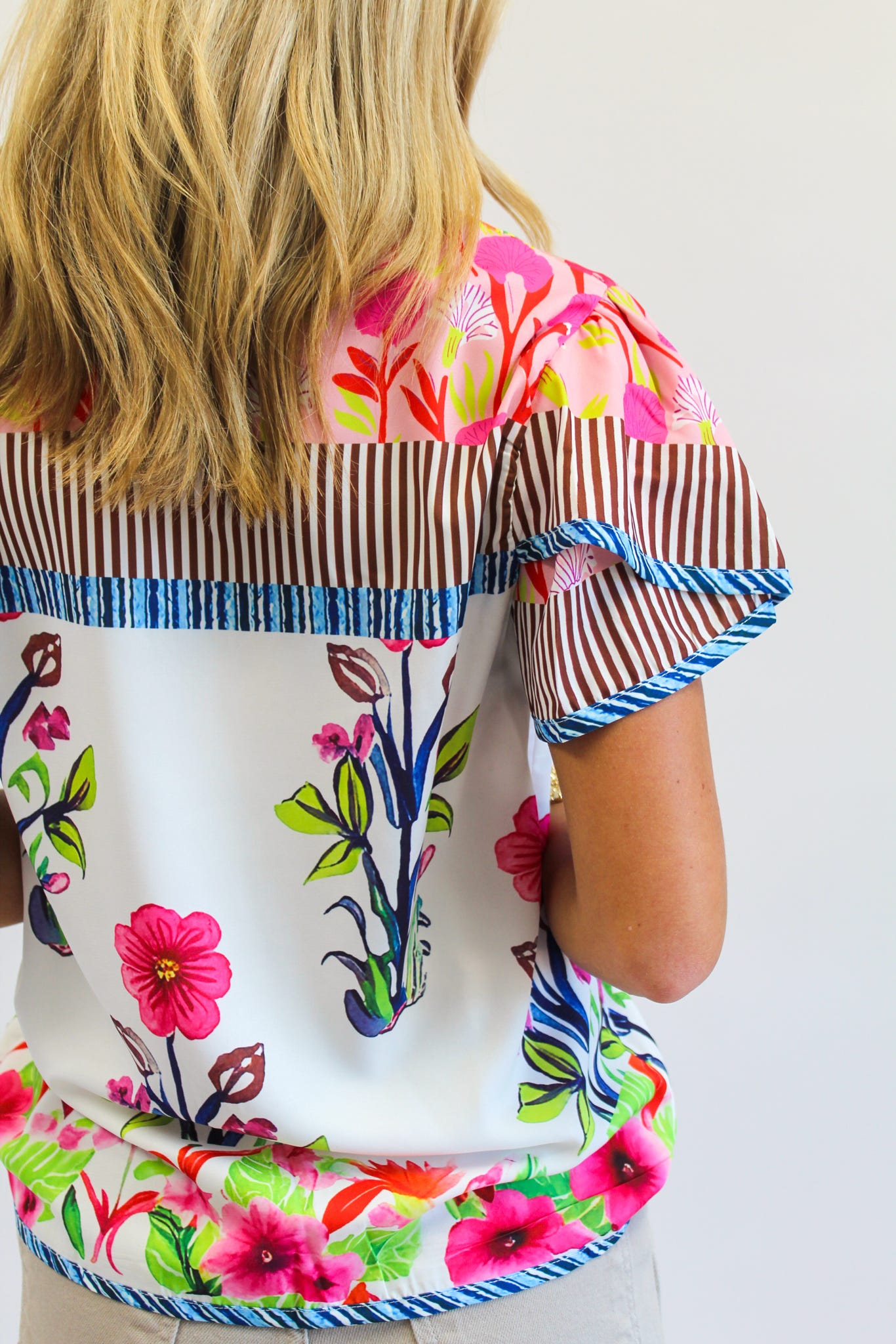 Pop Art Floral Blouse