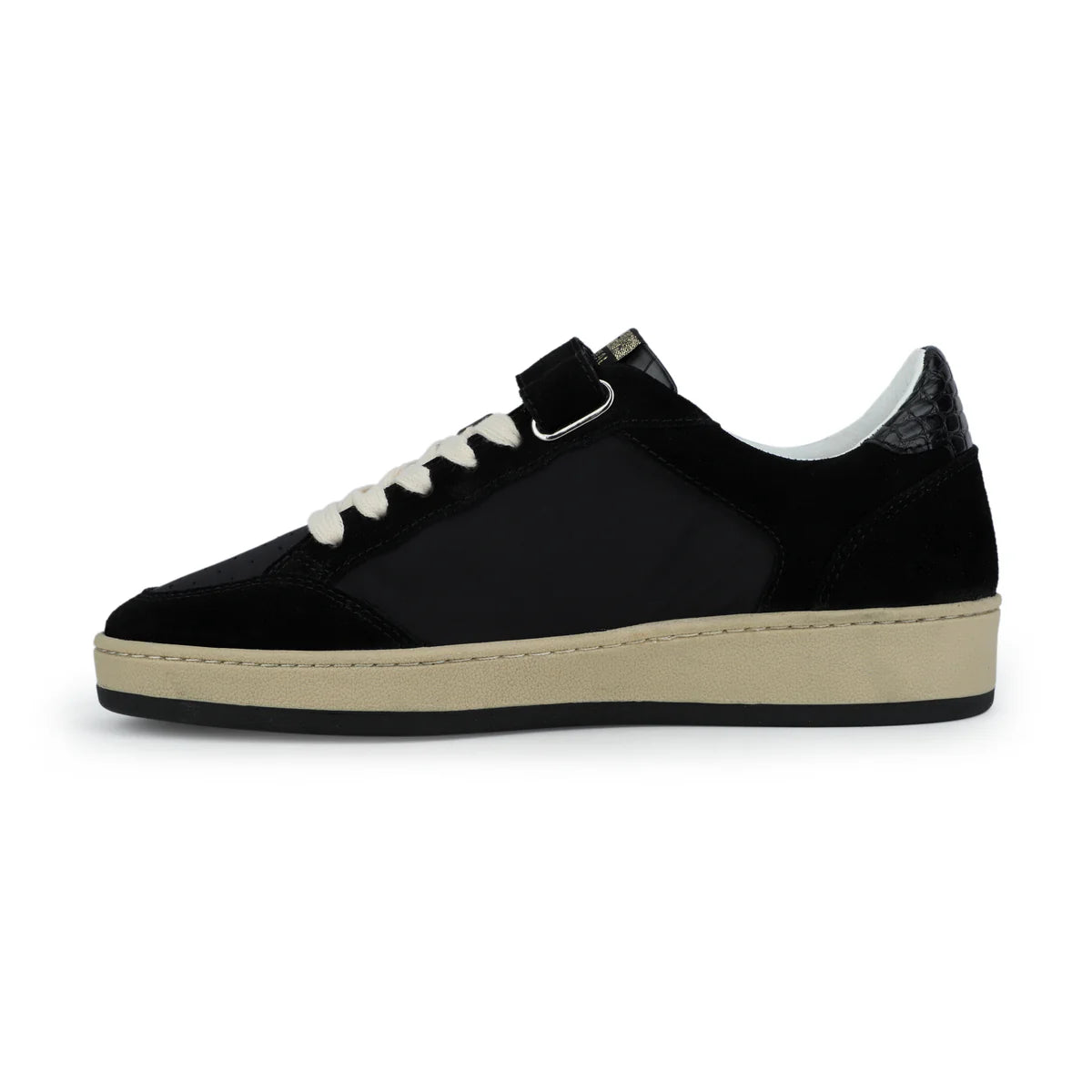 Next 12 - Nude Laced Black Croco Low Top