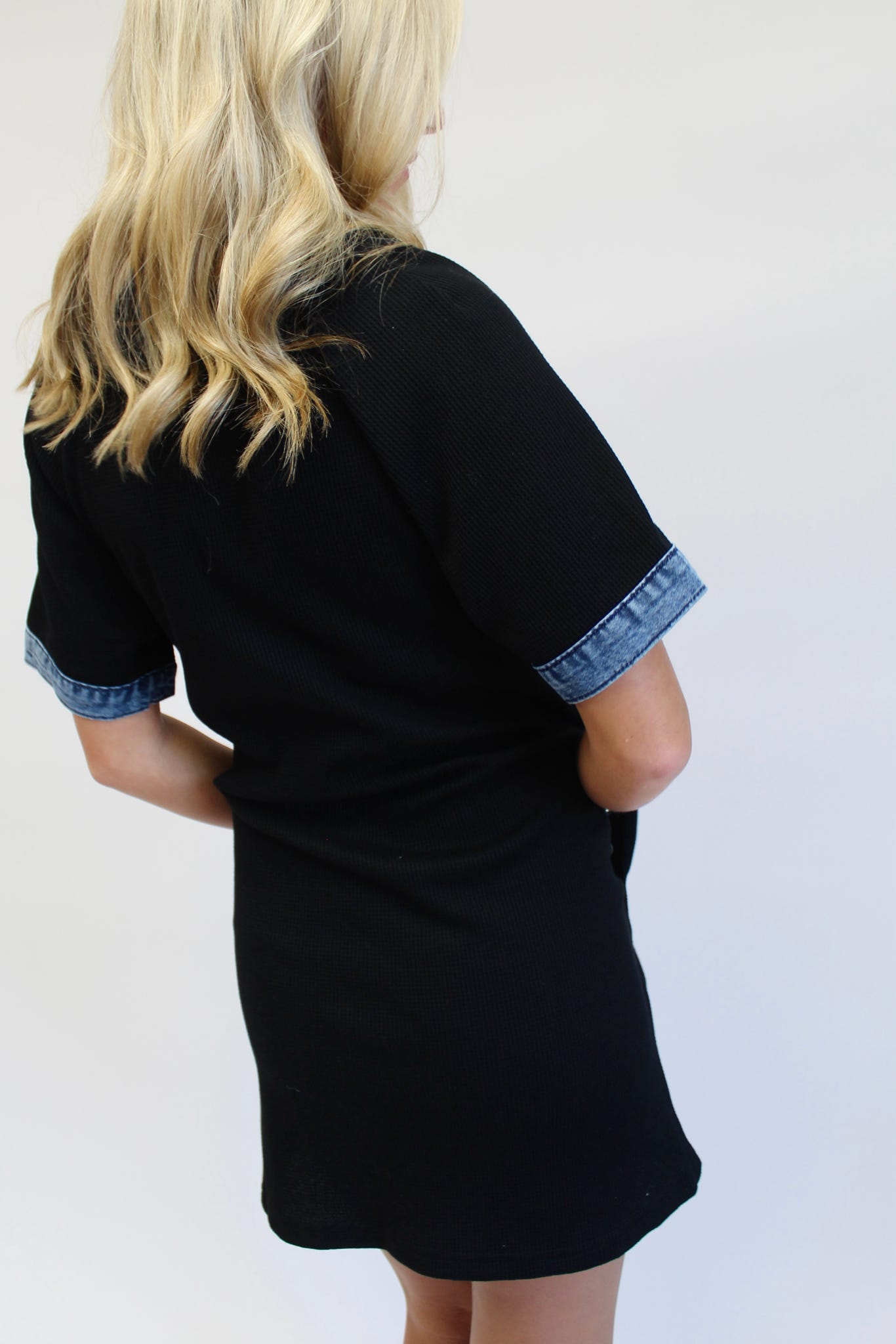 The Noir & Denim Mini Dress
