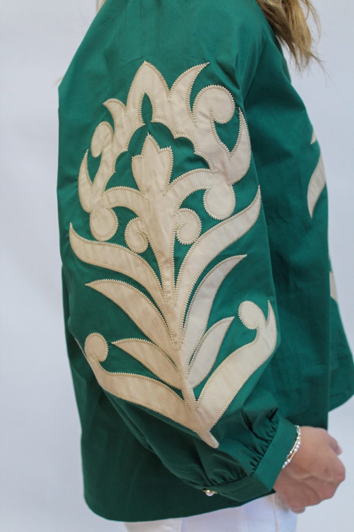 Royal Scroll Long Sleeve Top