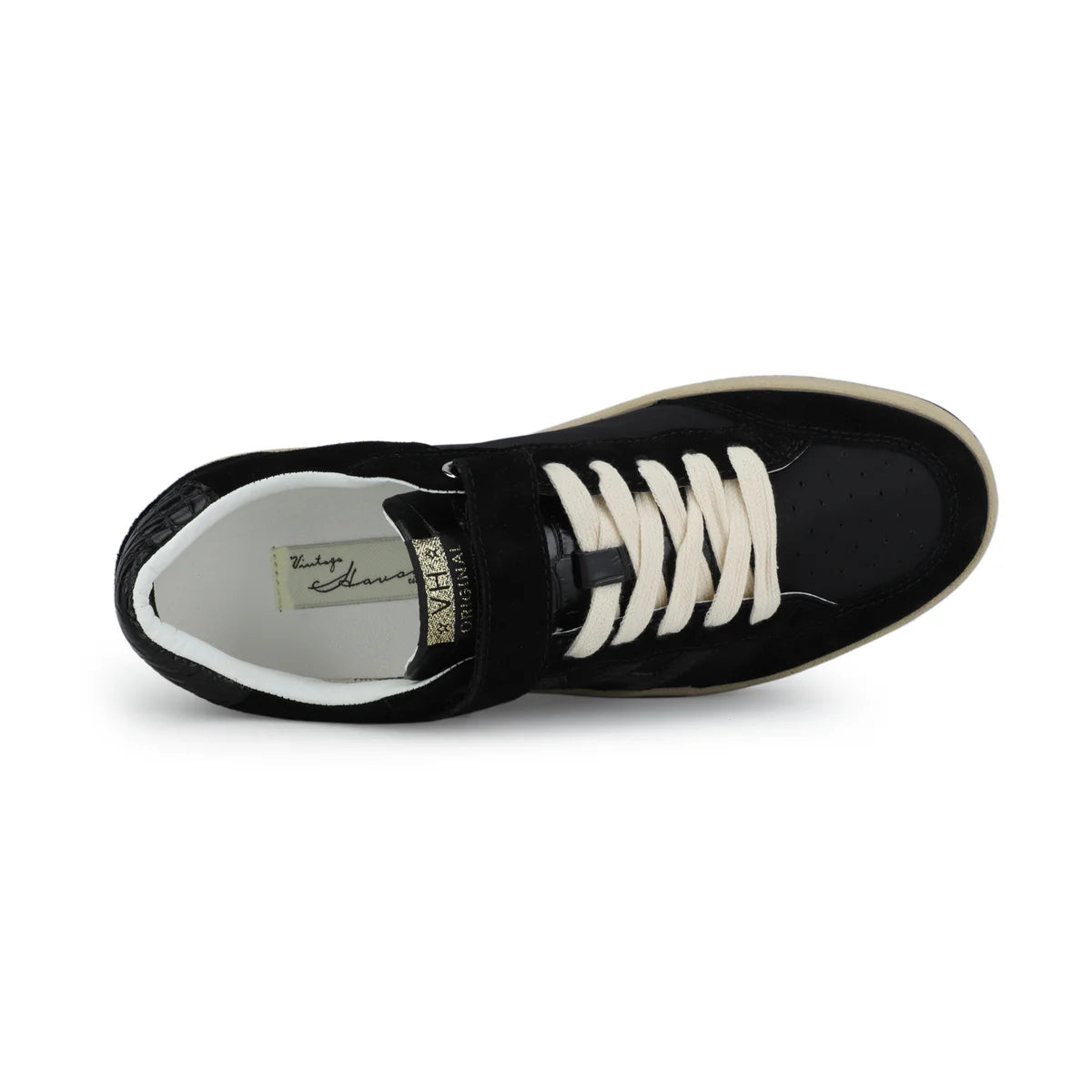 Next 12 - Nude Laced Black Croco Low Top