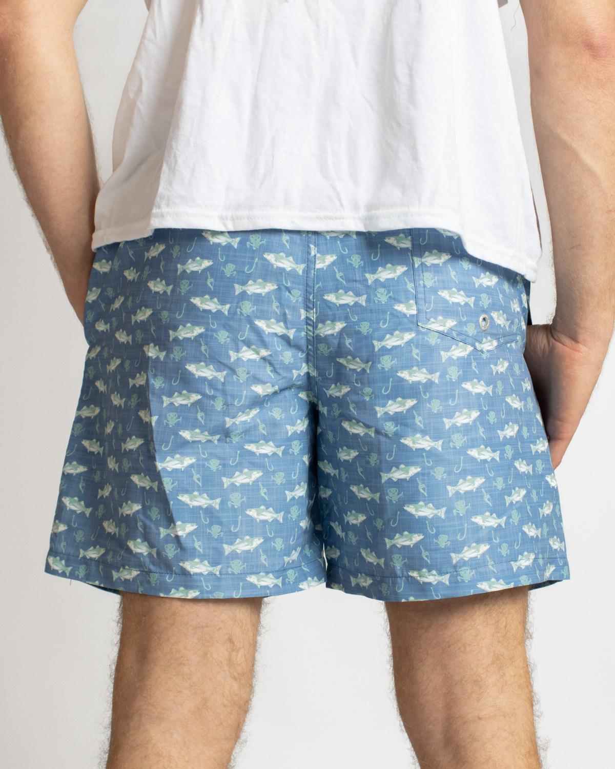 Men's Angler Swim Trunks Blue/Aqua
