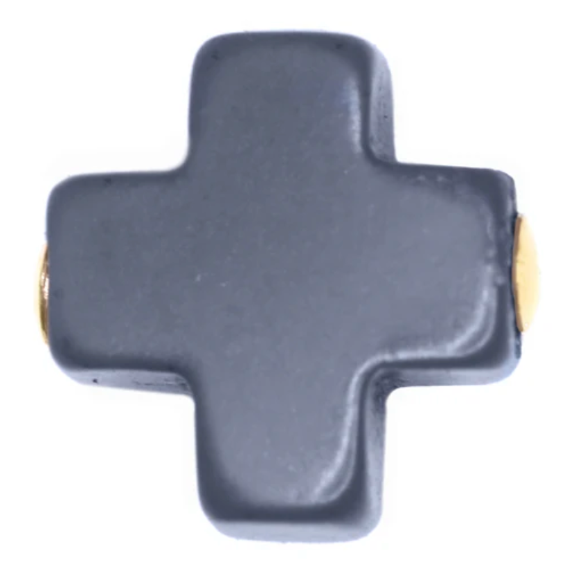 egirl Signature Cross Gold Pattern 3mm Bead Bracelet - Navy