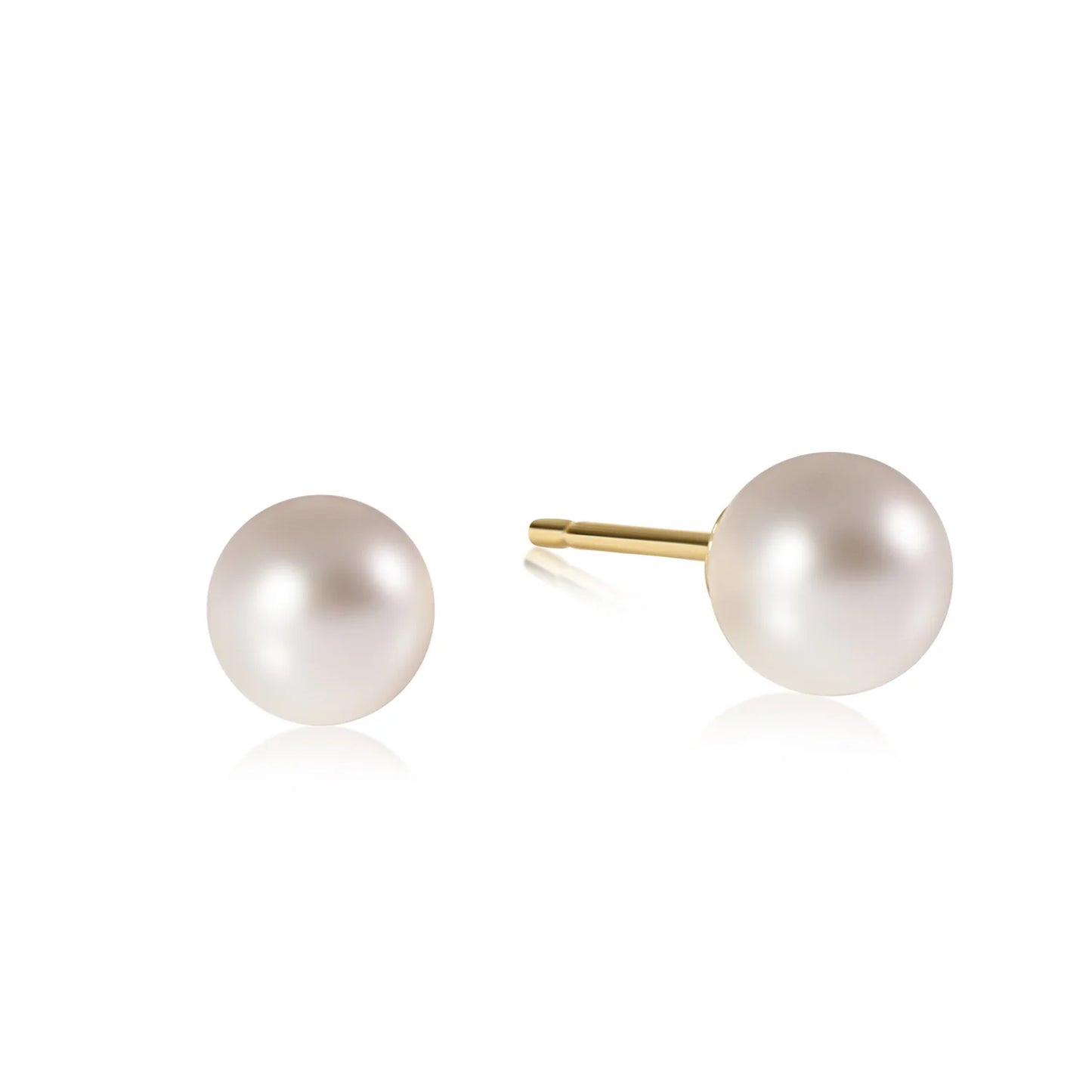 Classic 8mm Ball Drop Stud- Pearl