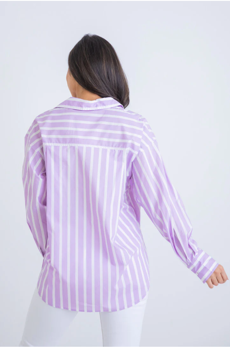 Stripe Button Up Tunic