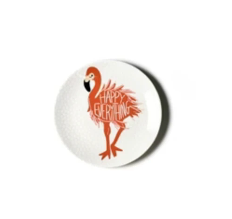Happy Everything Flamingo Salad Plate