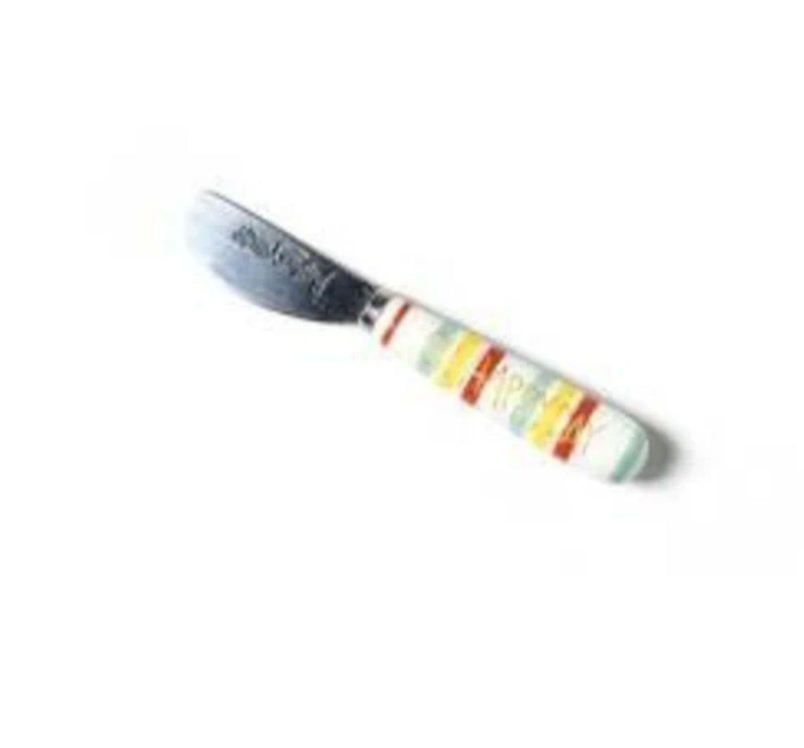 Happy Everything Multi Stripe Oh Happy Day Appetizer Spreader