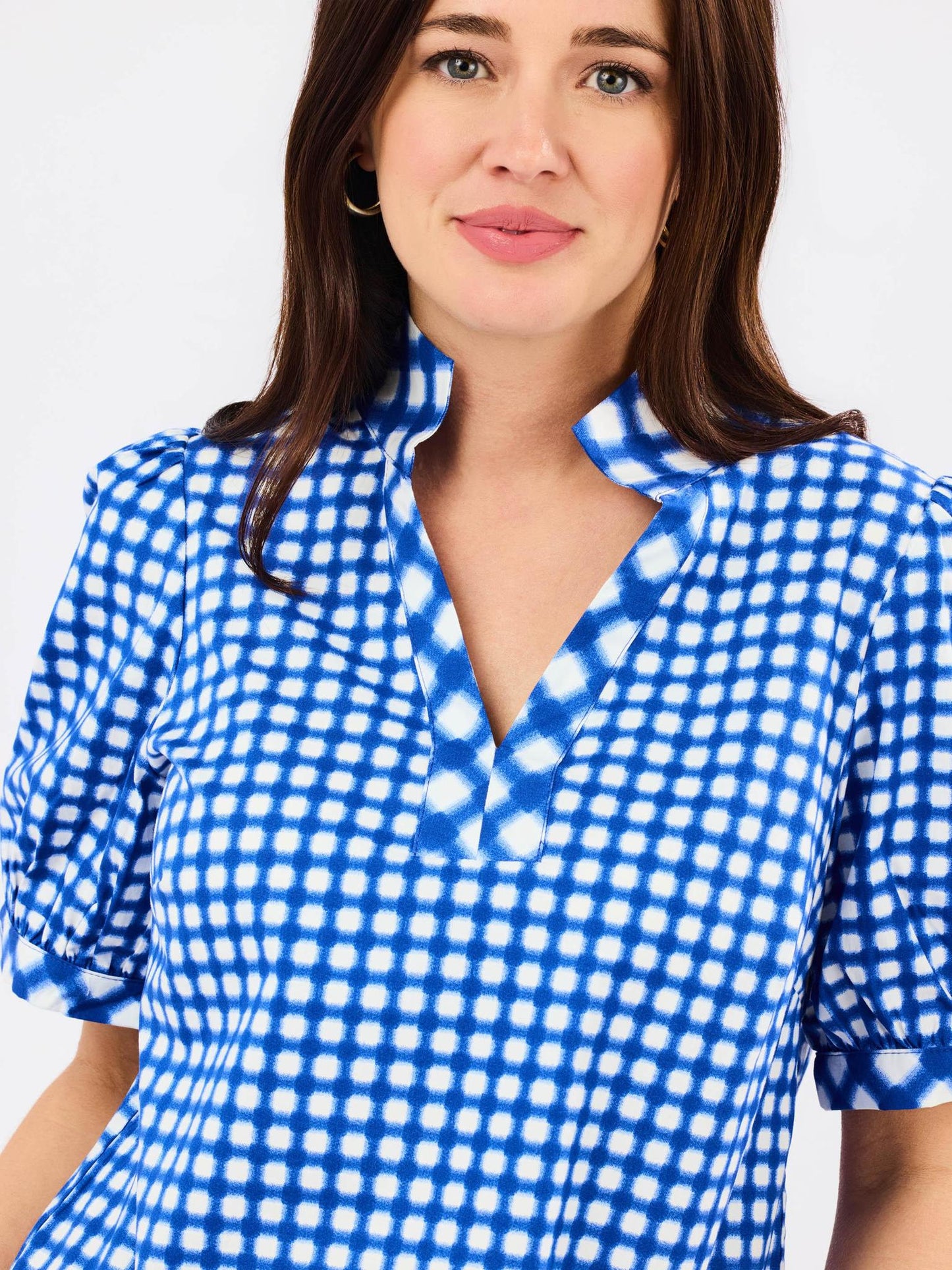 Top Tricia Gingham Mix Navy