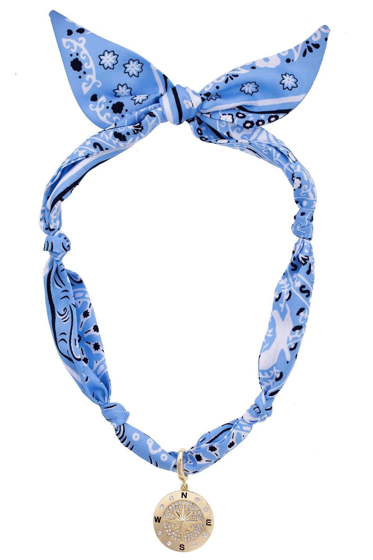 CHARMED By Canvas Scarf Necklaces with Charm