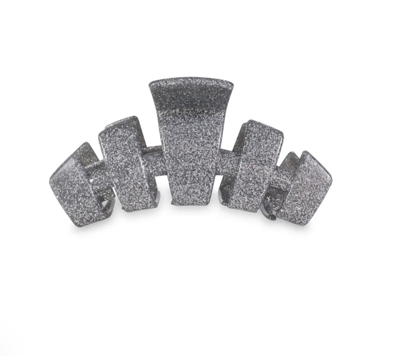 Classic Silver Glitter Large Hair Clip