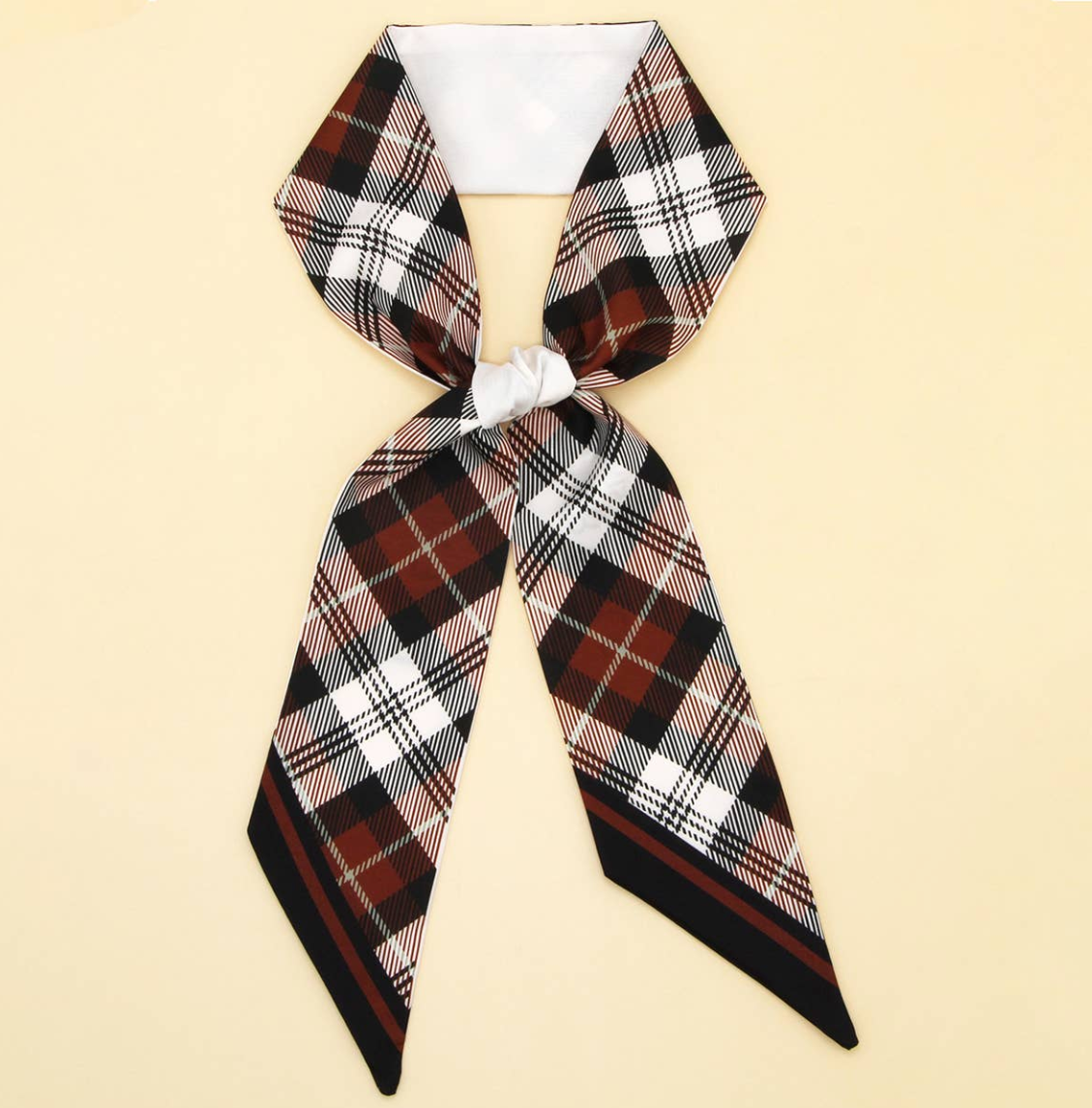 WOMENS FASHION CHECKERED SILK SCARVES HEAD SCARF