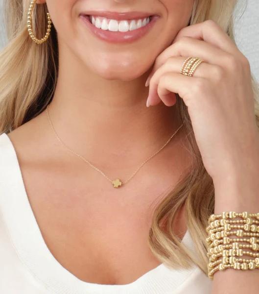 16" Necklace Gold- Signature Cross Small Gold