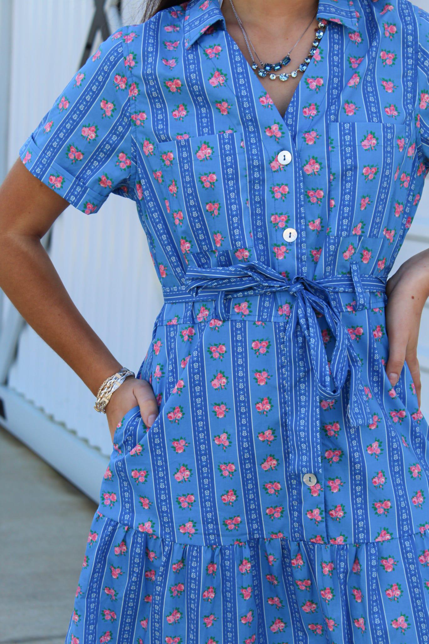 Betty Blue Floral Midi Dress