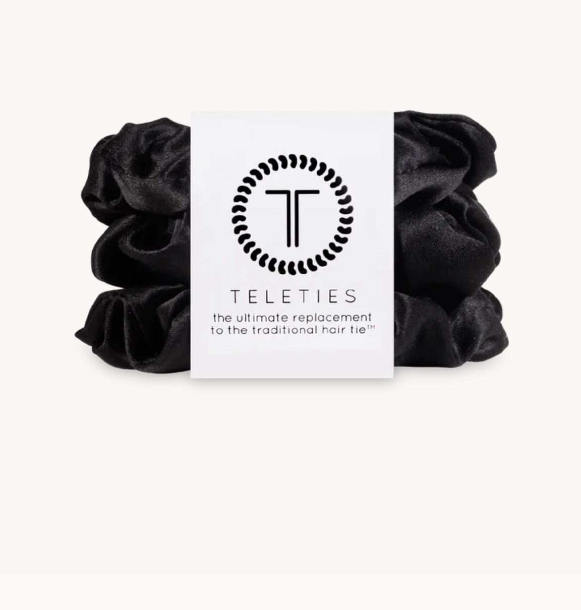 Large Silk Teleties Jet Black