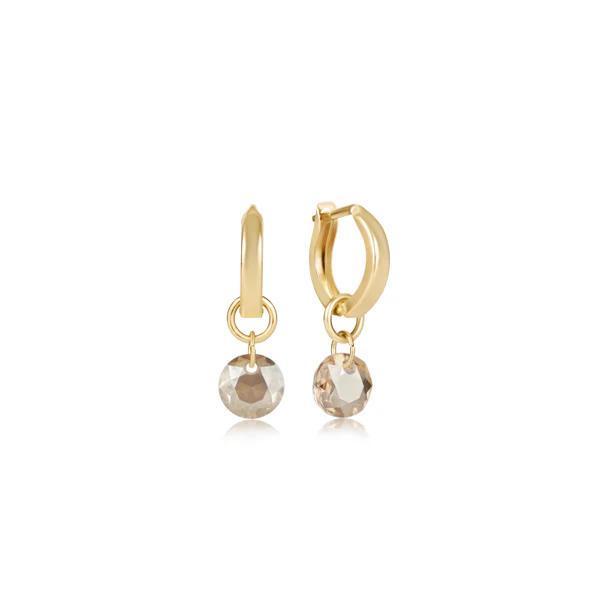 Enewton- Huggie Gold 0.5" Hoop- Reflection Small Charm- 11