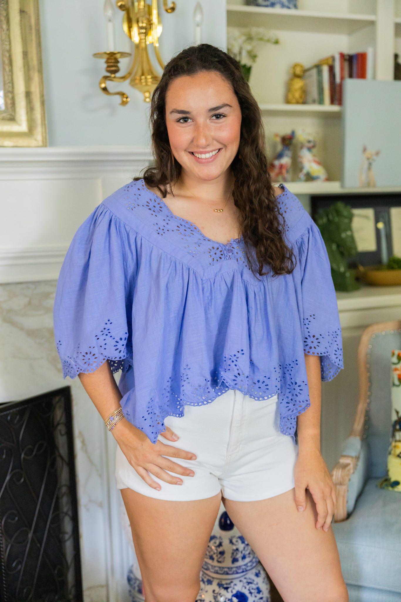 Costa Eyelet Top