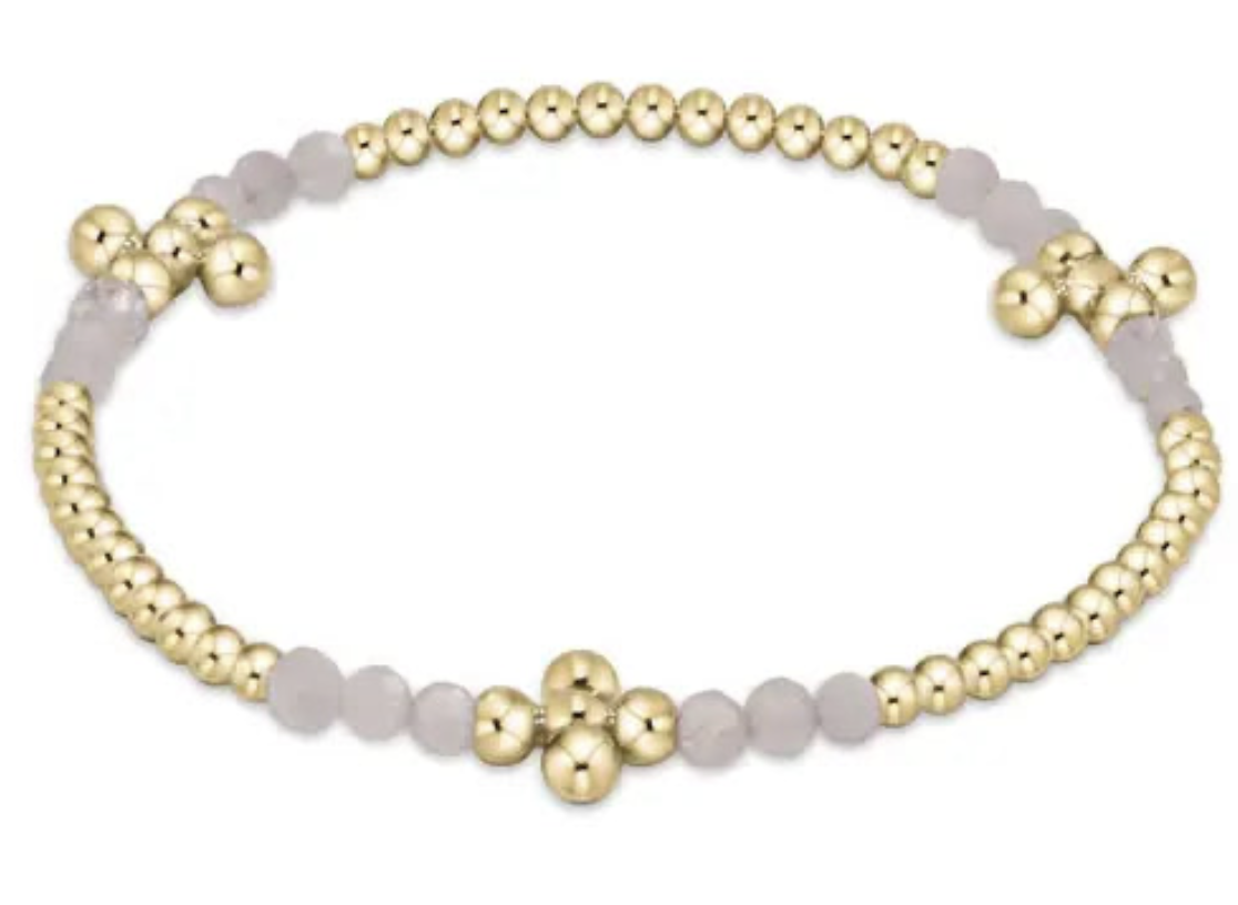 enewton Extends - Signature Cross Gold Bliss Pattern 2.5mm Bead Bracelet - Labradorite