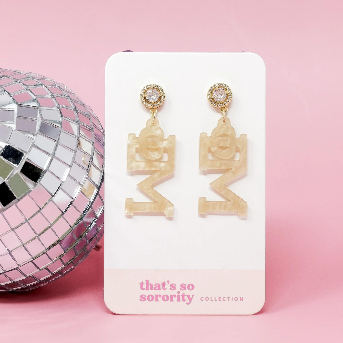 ACRYLIC LETTER EARRING