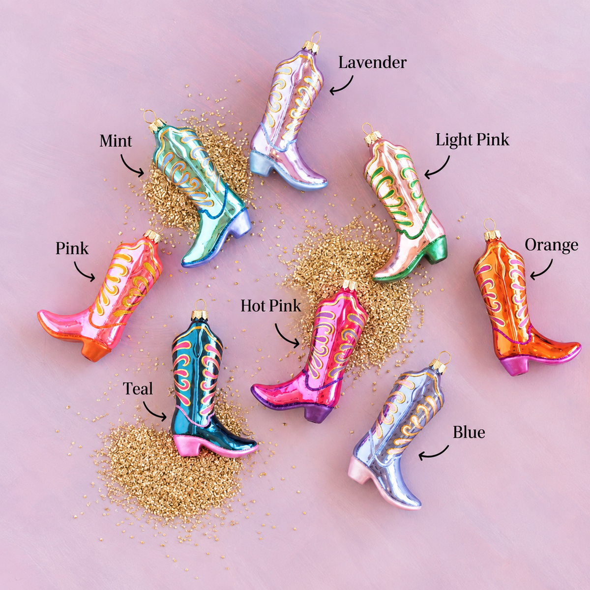 Glitter Up Cowboy Boot Ornament