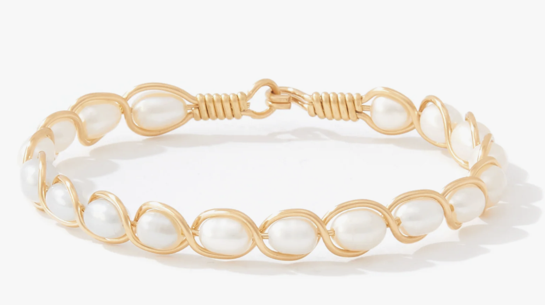 Natural Charm Bracelet 8 AG,White Pearl