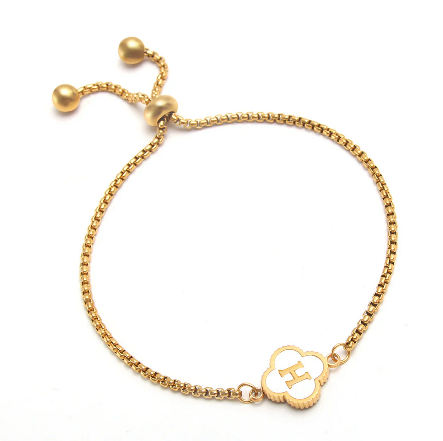 Clover Letter Bracelet