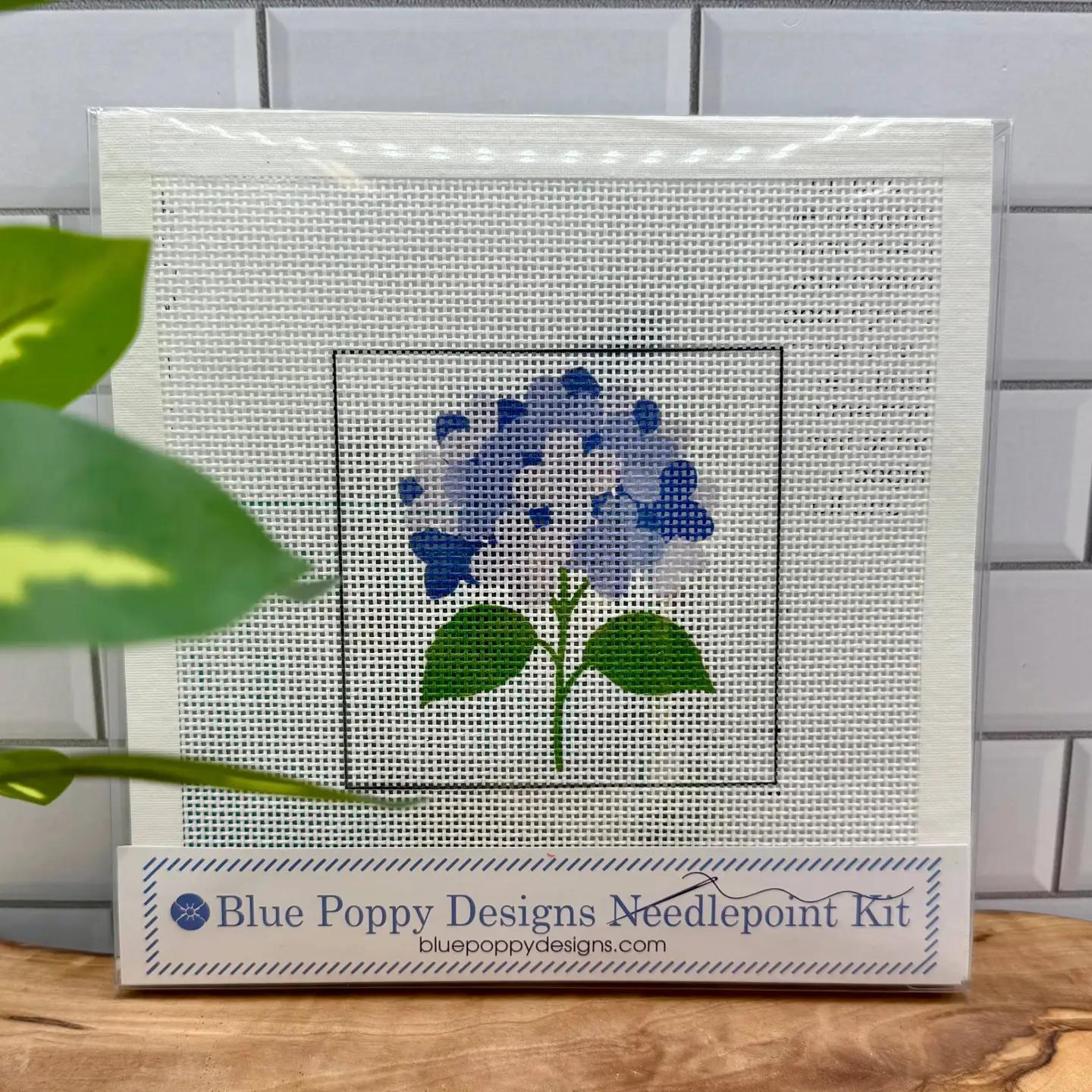 Blue Hydrangea Needlepoint Kit | default - #NP88-FLO-002