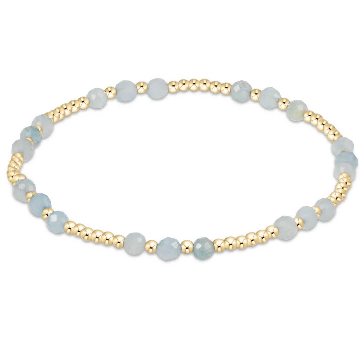 Gemstone Gold Joy Pattern 3mm Bead Bracelet
