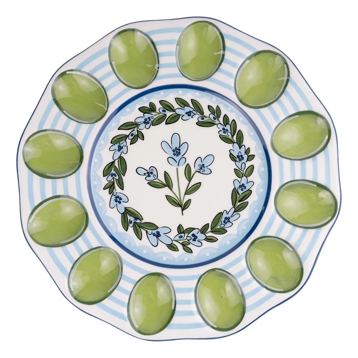 Forget Me Not Egg Plate