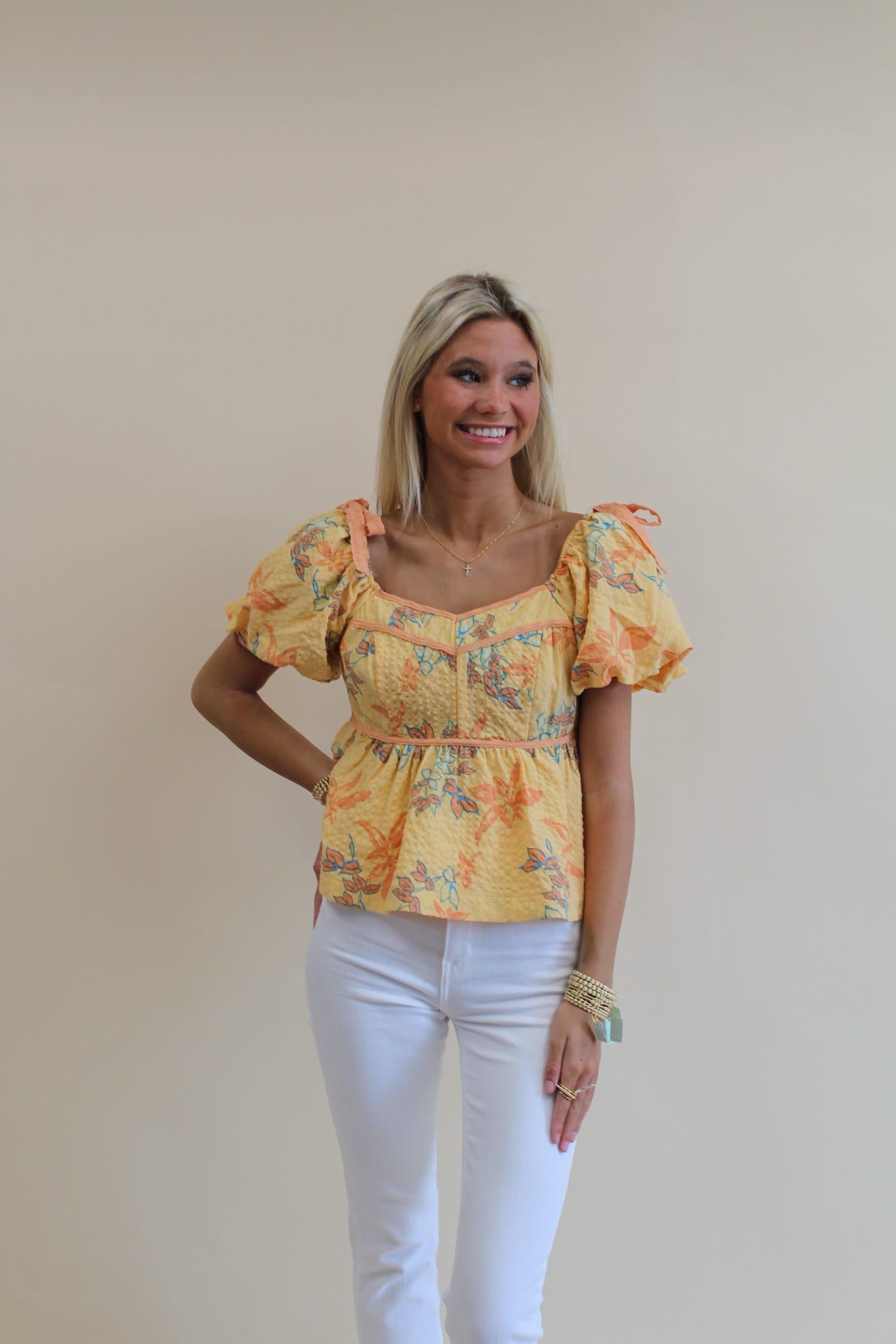 Papaya Waves Top