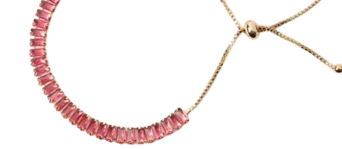14k Gold Plated Elevated Tennis Bracelet