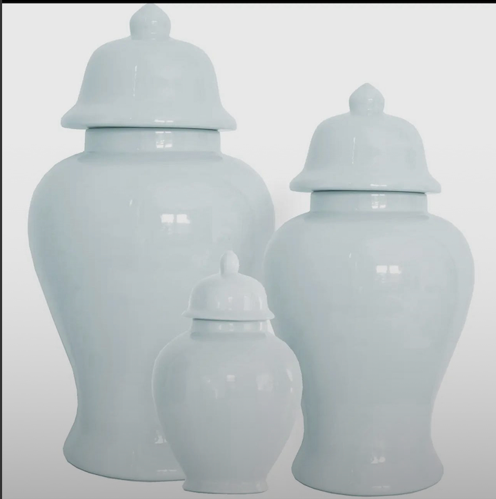 Hydrangea Light Blue Ginger Jar