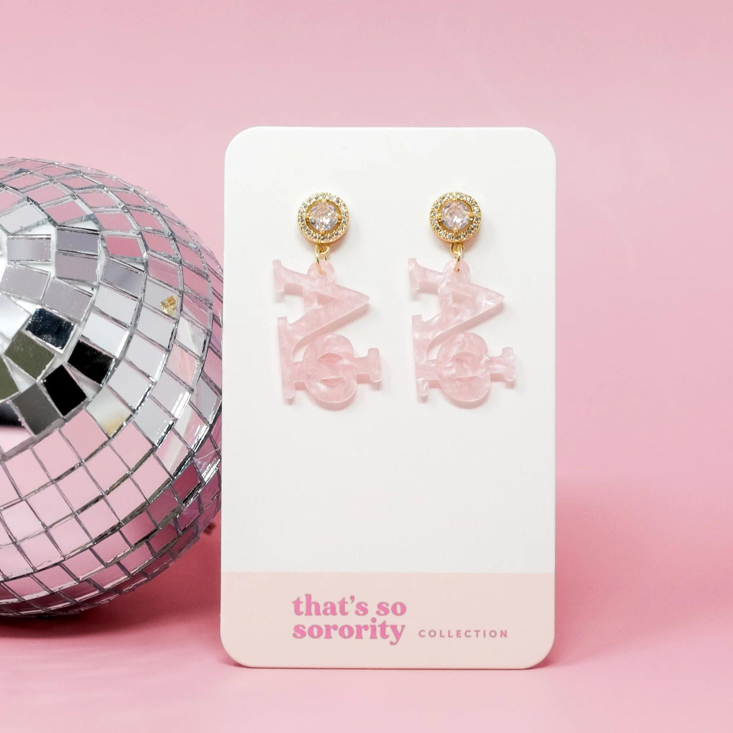 ACRYLIC LETTER EARRING