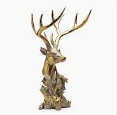 Gold Lear Deer Decor