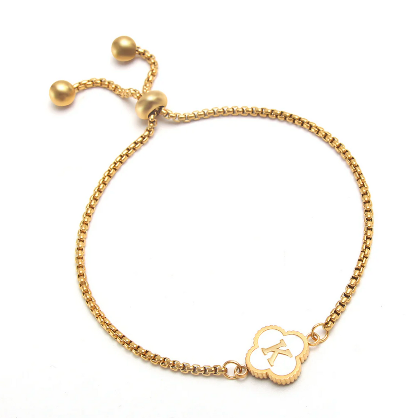Clover Letter Bracelet