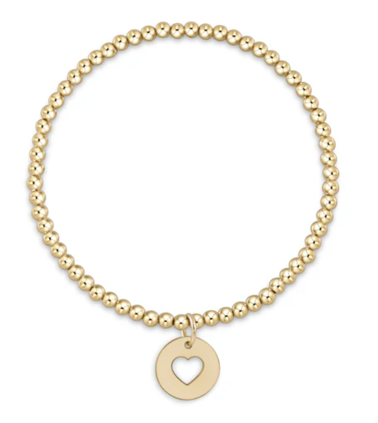enewton Extends - Classic Gold 3mm Bead Bracelet - Love Gold Disc