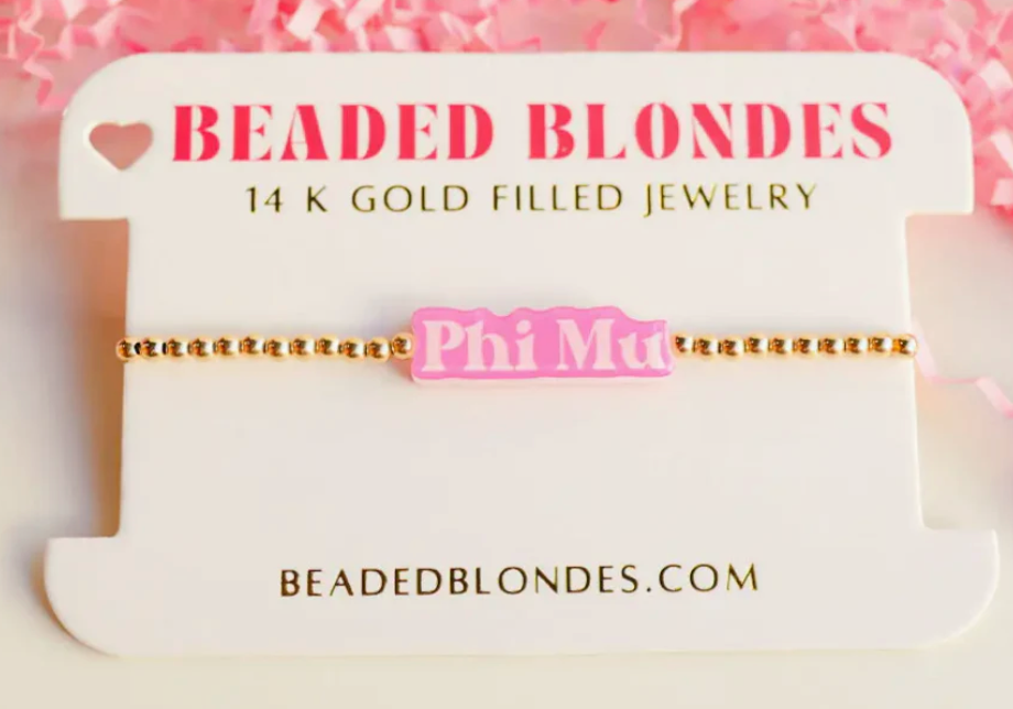 14k Gold Filled Sorority Bracelet