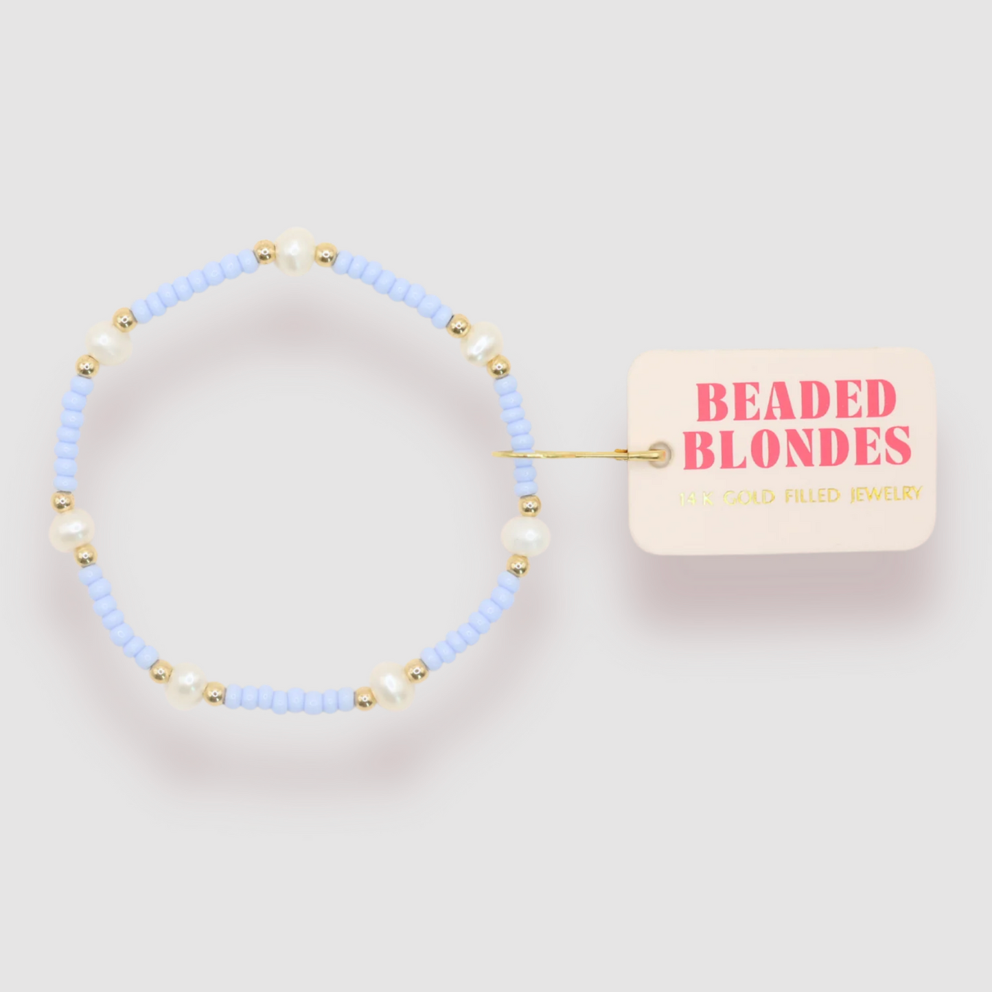 Beaded Pearl Bracelet with Czech Glass Beads