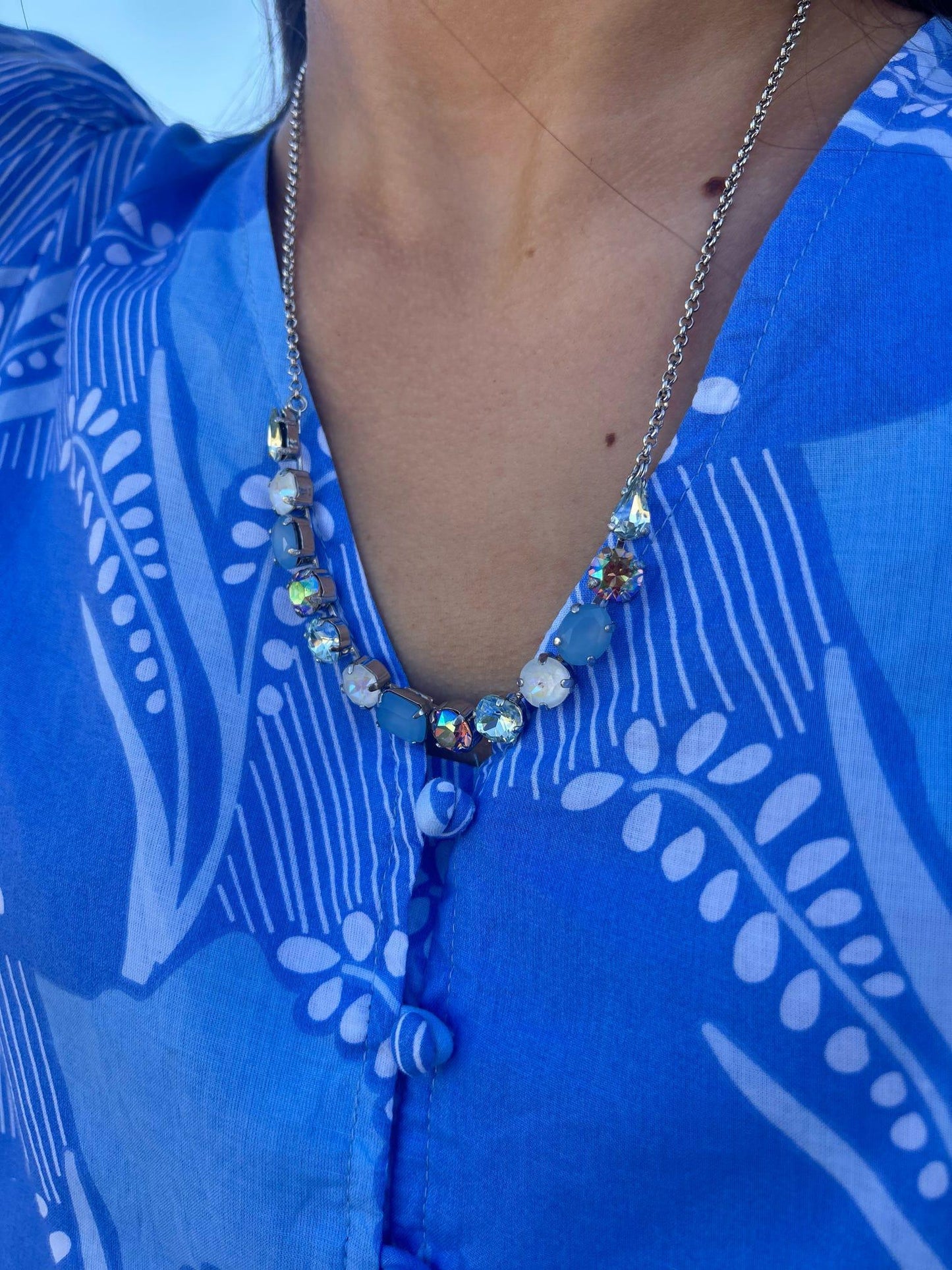 TANSY HALF LINE TENNIS NECKLACE